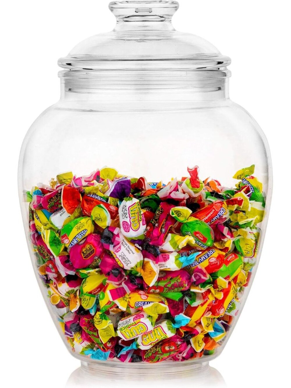 128-Ounce Candy & Cookie Jar with Lid, 1 Gallon Premium Acrylic Clear Apothecary